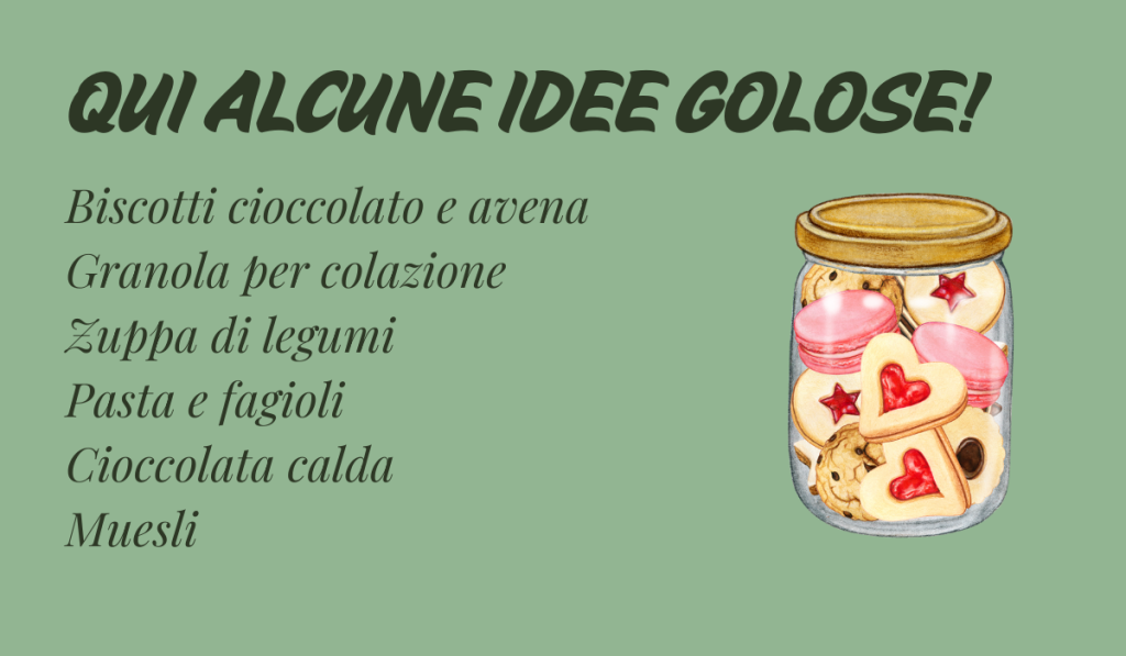 banner articolo natale last minute, infografica con idee di ricette in barattolo
