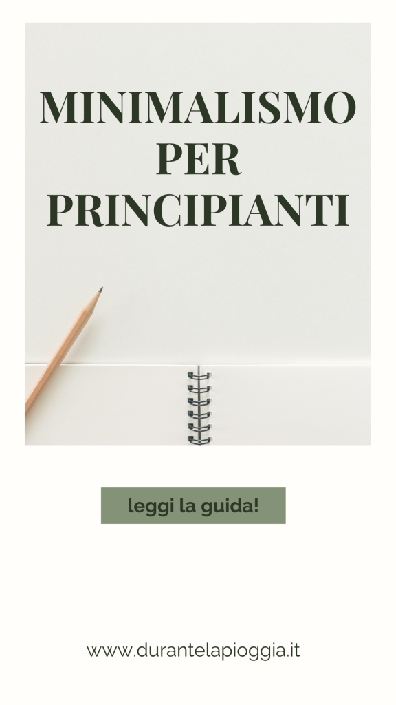 minimalismo per principianti