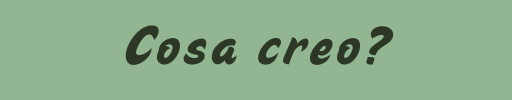 banner scritta "Cosa creo?"