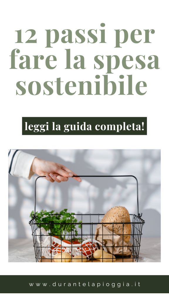 Pin pinterest 12 consigli per fare la spesa sostenibile e immagine di carrello spesa
