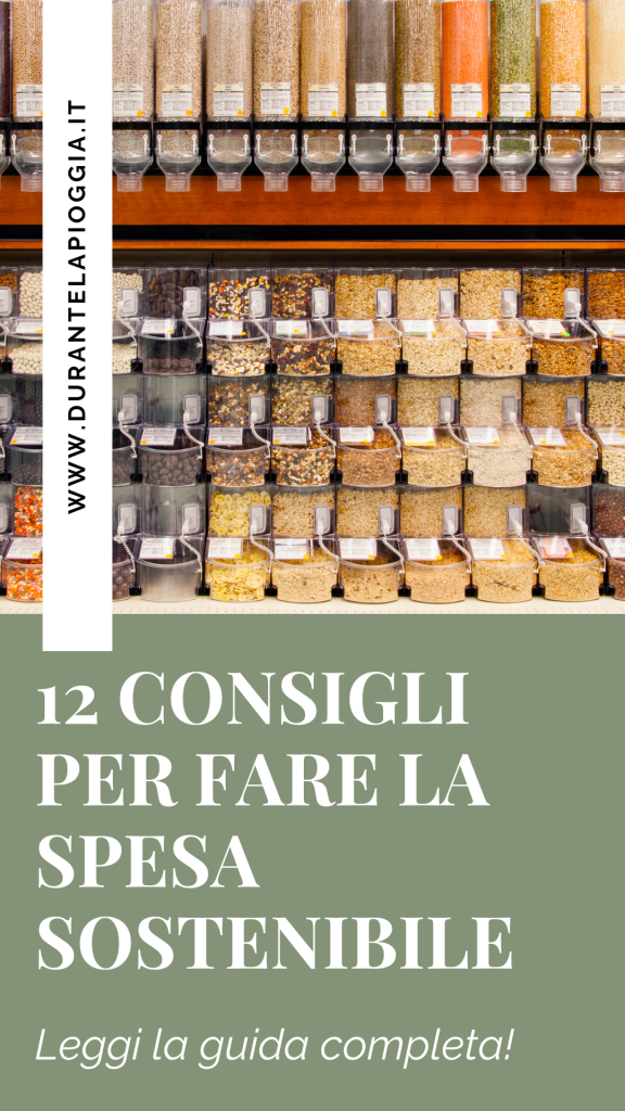 Pin pnterest 12 consigli per fare la spesa sostenibile e immagine di spesa sfusa