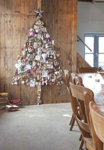 albero di Natale alternativo - parete decorazioni