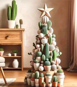 albero di Natale alternativo - piante grasse