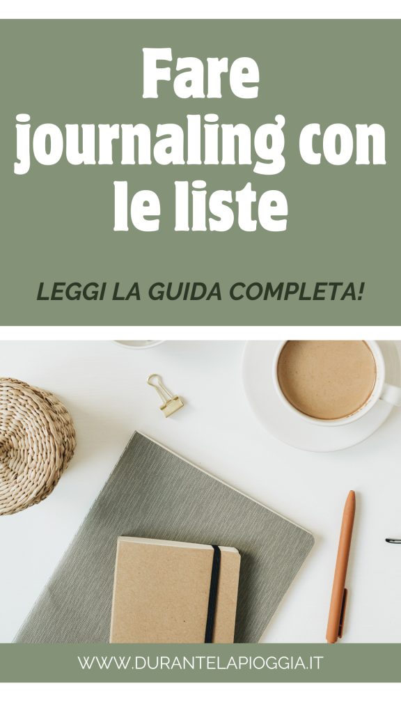 PIN Fare journaling con le liste