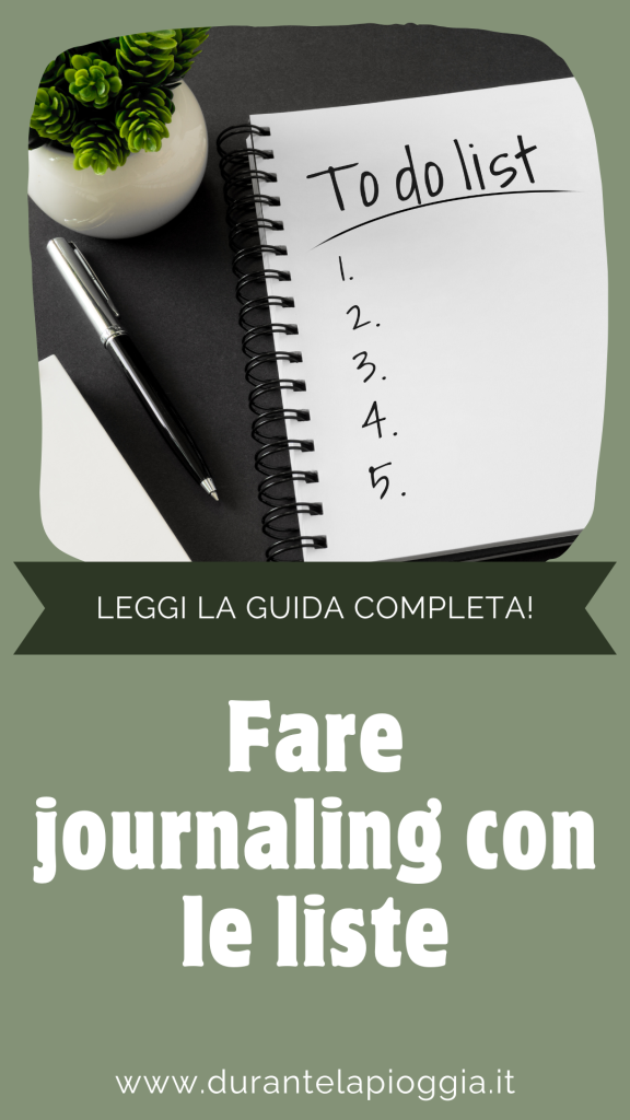 PIN Fare journaling con le liste