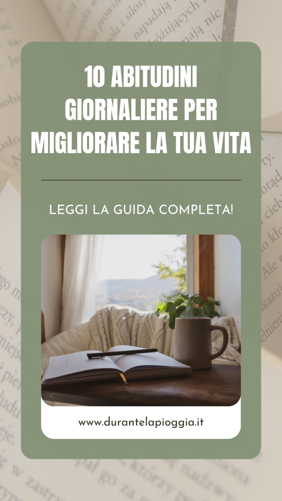 PIN abitudini giornaliere per migliorare la vita