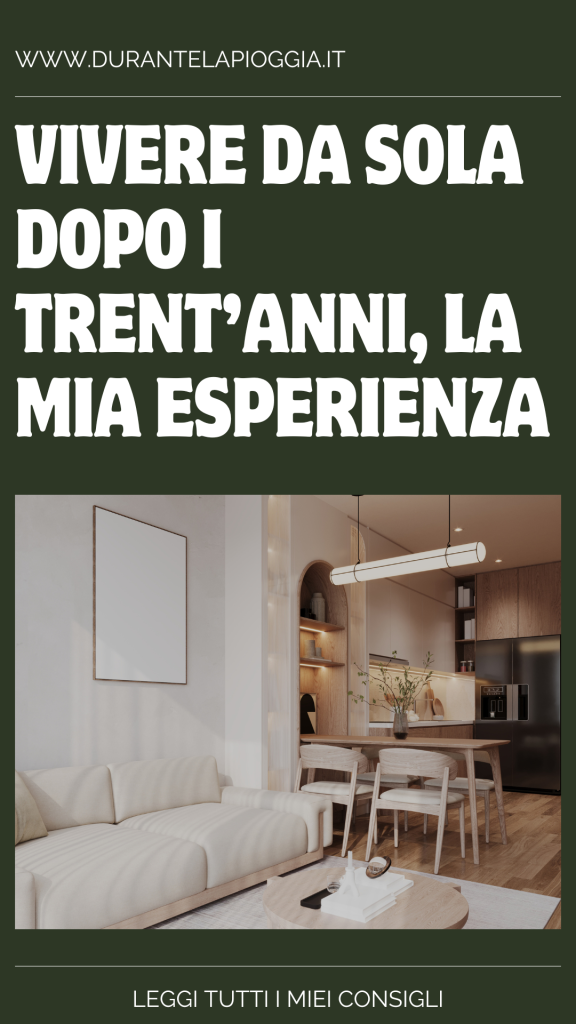PIN vivere da sola dopo i trent'anni