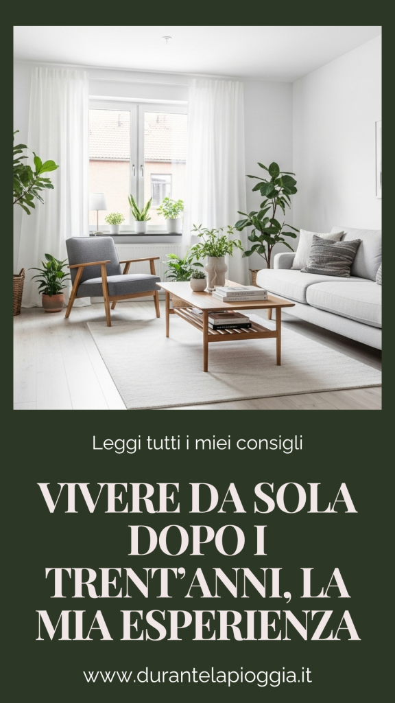 PIN vivere da sola dopo i trent'anni